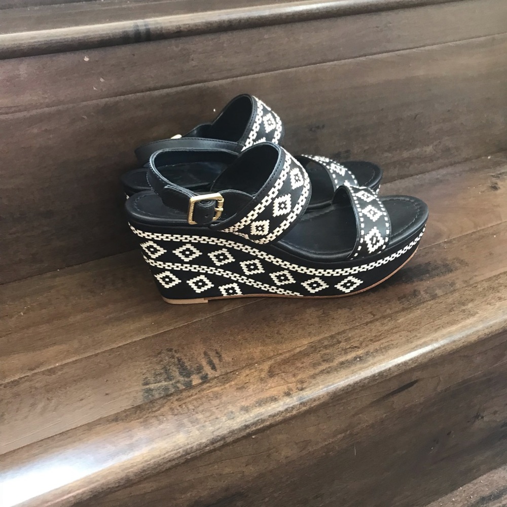 Tory Burch Wedge Sandals - Picture 2 of 6